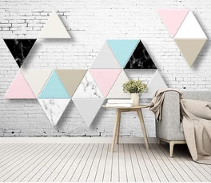 3D Colored Triangle 2457 Wall Murals Wallpaper AJ Wallpaper 2 