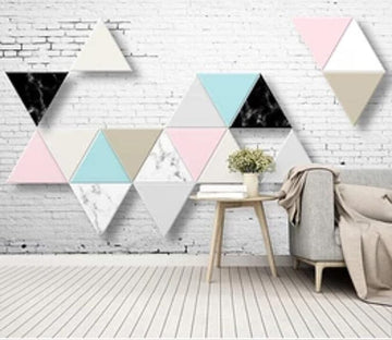 3D Colored Triangle 2457 Wall Murals Wallpaper AJ Wallpaper 2 