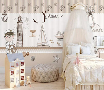 3D Tower Ship 604 Wall Murals Wallpaper AJ Wallpaper 2 