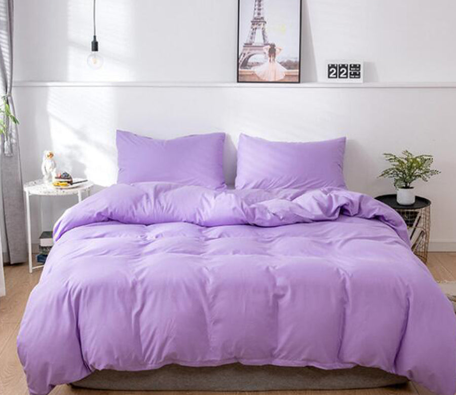 3D Purple 8153 Bed Pillowcases Quilt