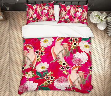 3D Pink Parrot 131 Uta Naumann Bedding Bed Pillowcases Quilt Quiet Covers AJ Creativity Home 