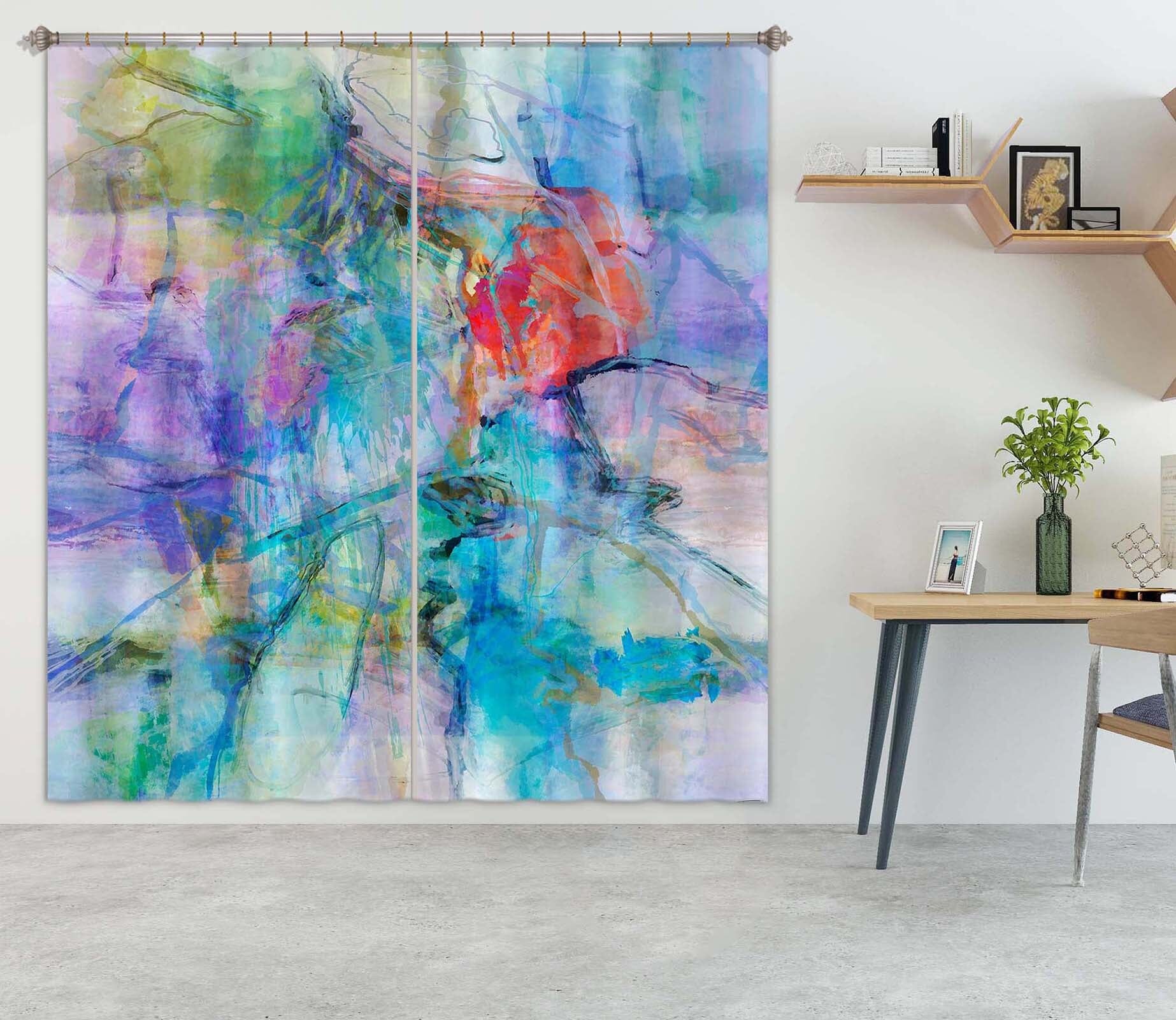 3D Beautiful Color 225 Michael Tienhaara Curtain Curtains Drapes Curtains AJ Creativity Home 