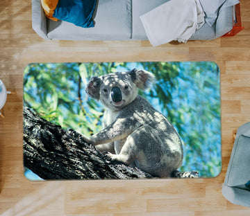 3D Koala Tree 069 Animal Non Slip Rug Mat