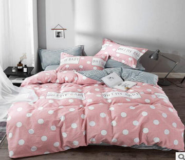 3D Pink Dots 40003 Bed Pillowcases Quilt