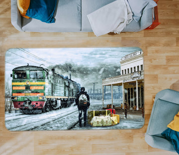 3D Station Train 42068 Vehicle Non Slip Rug Mat