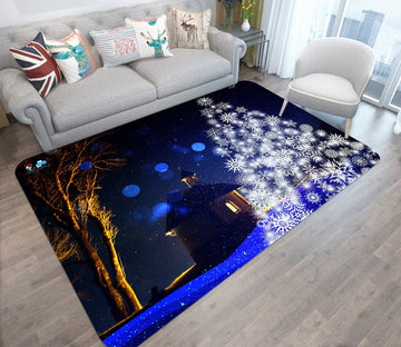 3D Stacked Snowflakes 038 Non Slip Rug Mat Mat AJ Creativity Home 