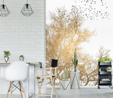 3D Golden Forest 1450 Boris Draschoff Wall Mural Wall Murals Wallpaper AJ Wallpaper 2 