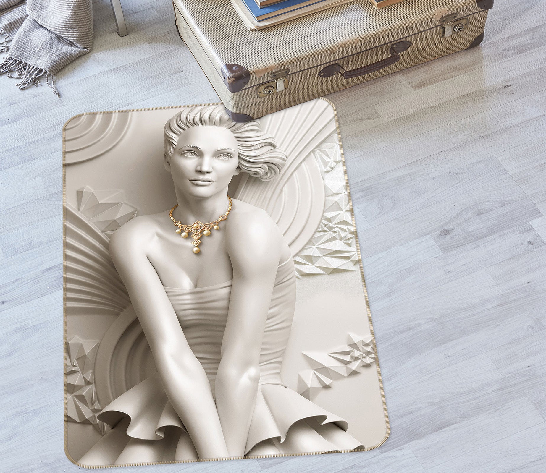 3D Beauty Statue 65167 Non Slip Rug Mat