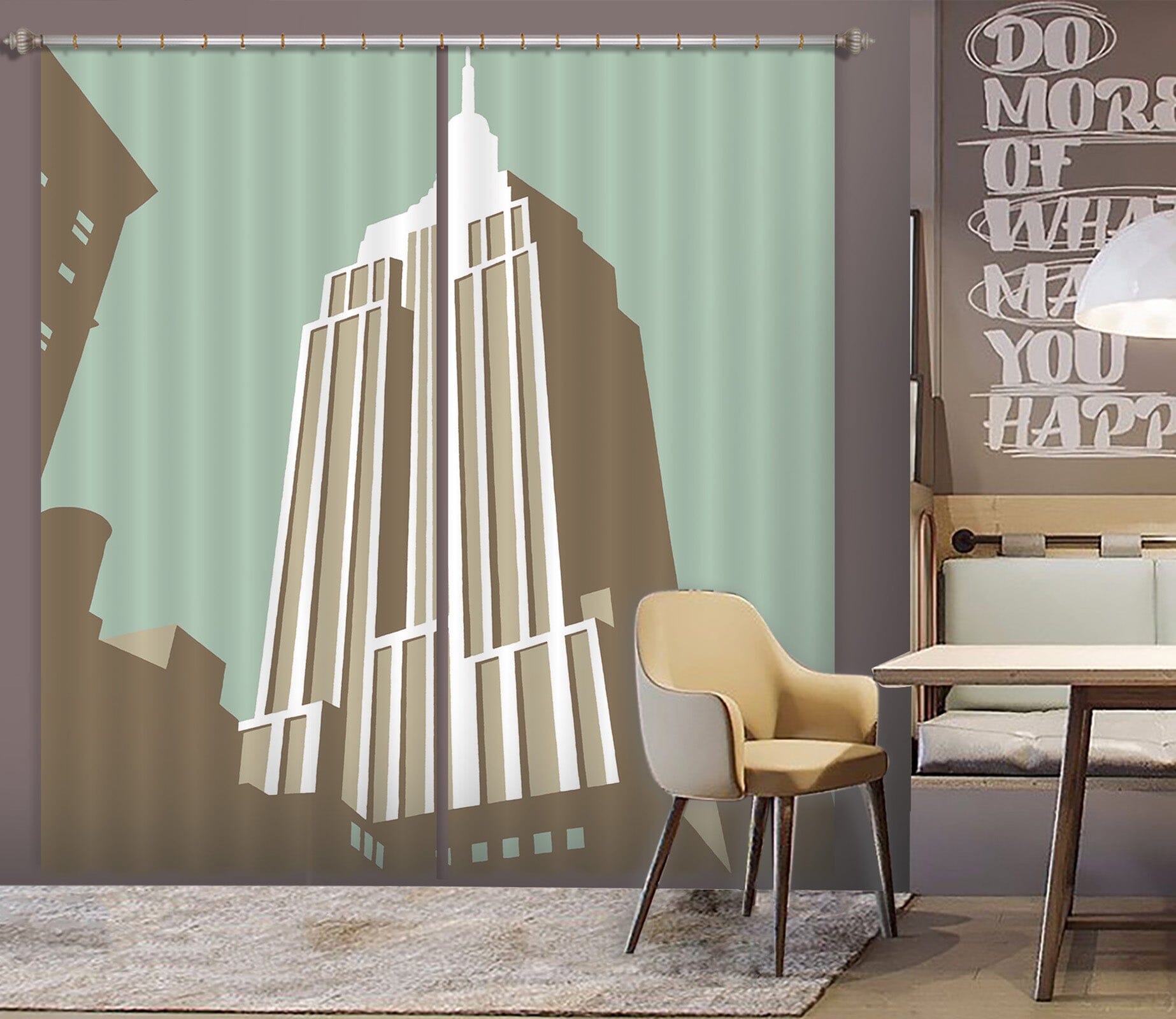 3D Manhattan 117 Steve Read Curtain Curtains Drapes Curtains AJ Creativity Home 