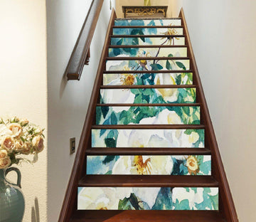 3D Flowers 1250 Stair Risers Wallpaper AJ Wallpaper 
