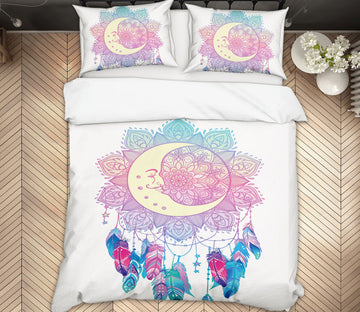 3D Moon Pattern 15049 Bed Pillowcases Quilt