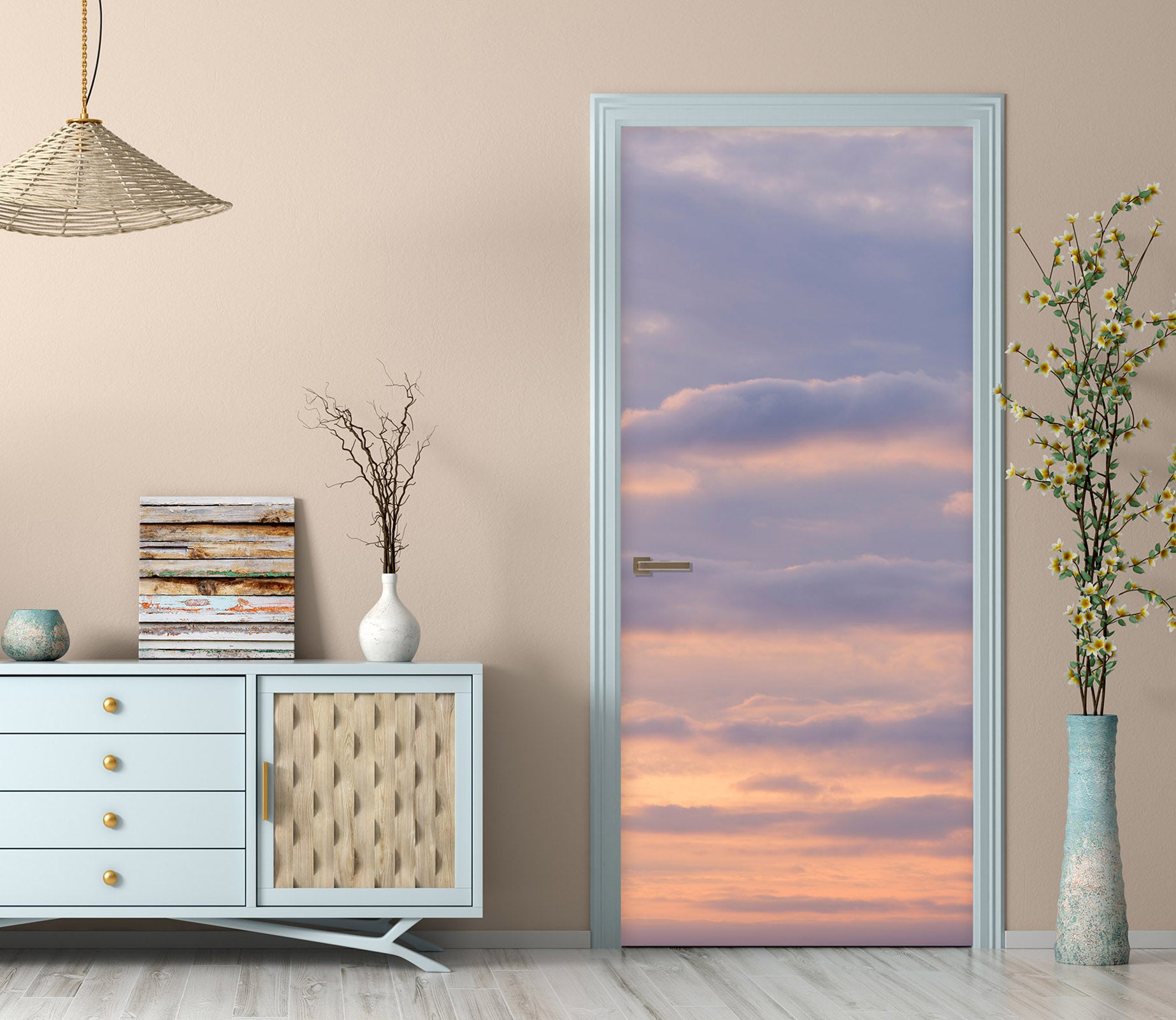 3D Beautiful Clouds 5196 Assaf Frank Door Mural