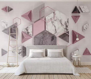 3D Triangle Marble WC561 Wall Murals