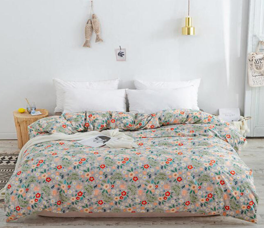3D Small Floral 4056 Bed Pillowcases Quilt