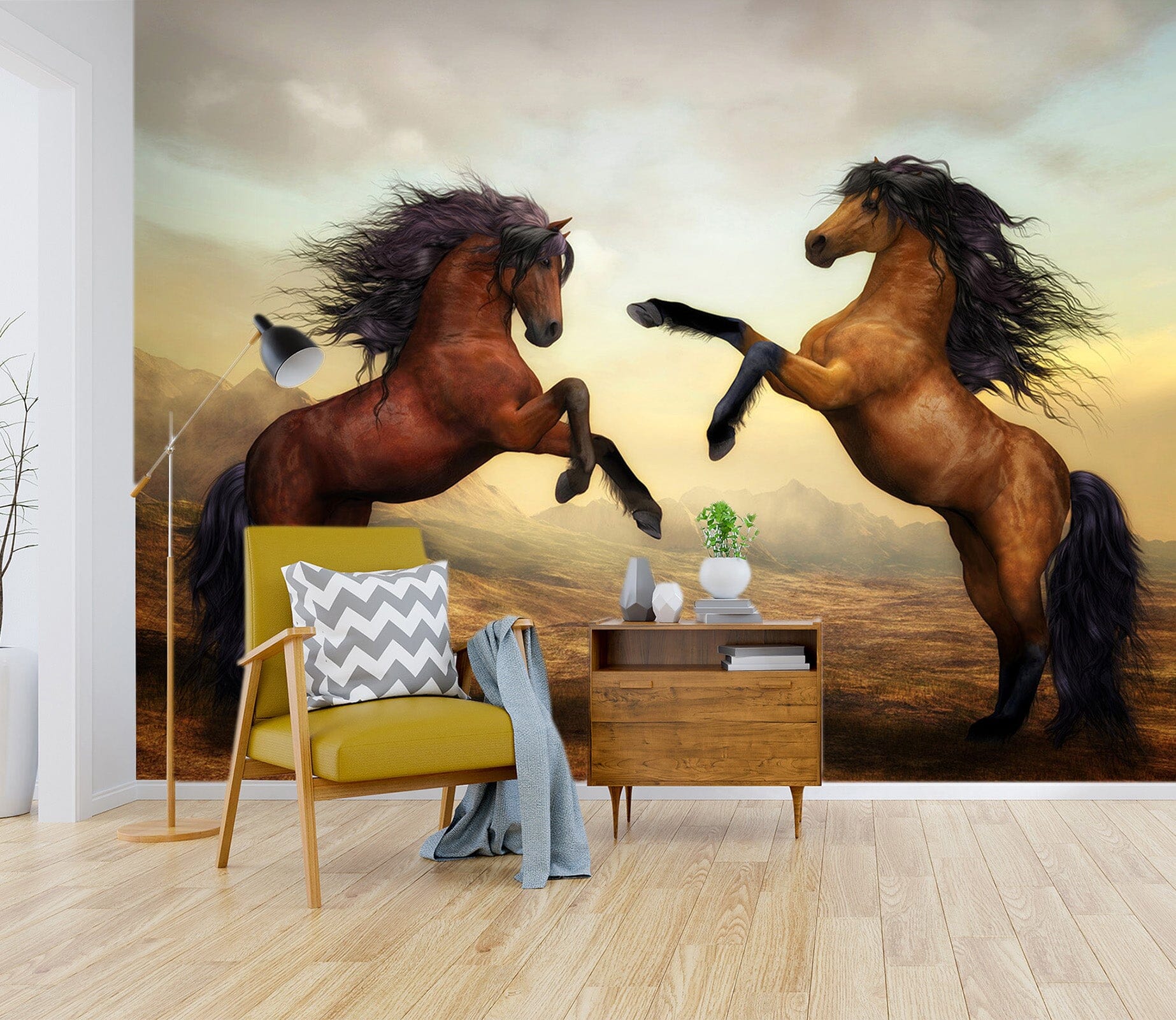 3D Horse Jumping 176 Wall Murals Wallpaper AJ Wallpaper 2 