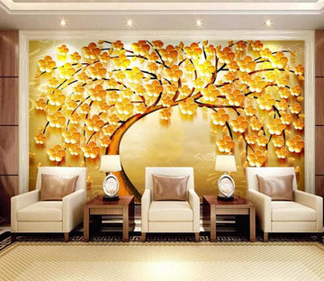 3D Golden Tree 077 Wall Murals Wallpaper AJ Wallpaper 2 