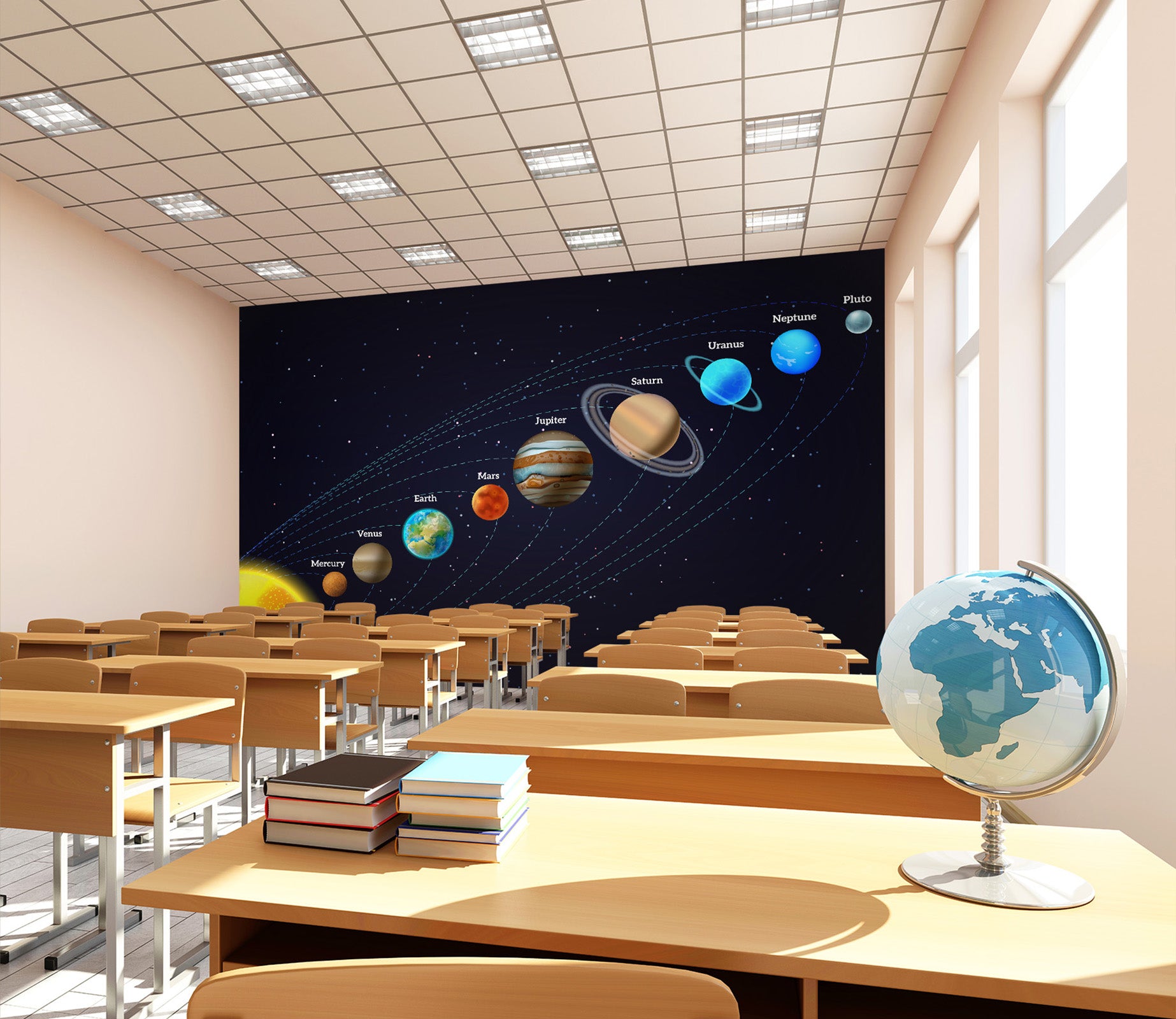 3D Space Planet 153 Wall Murals