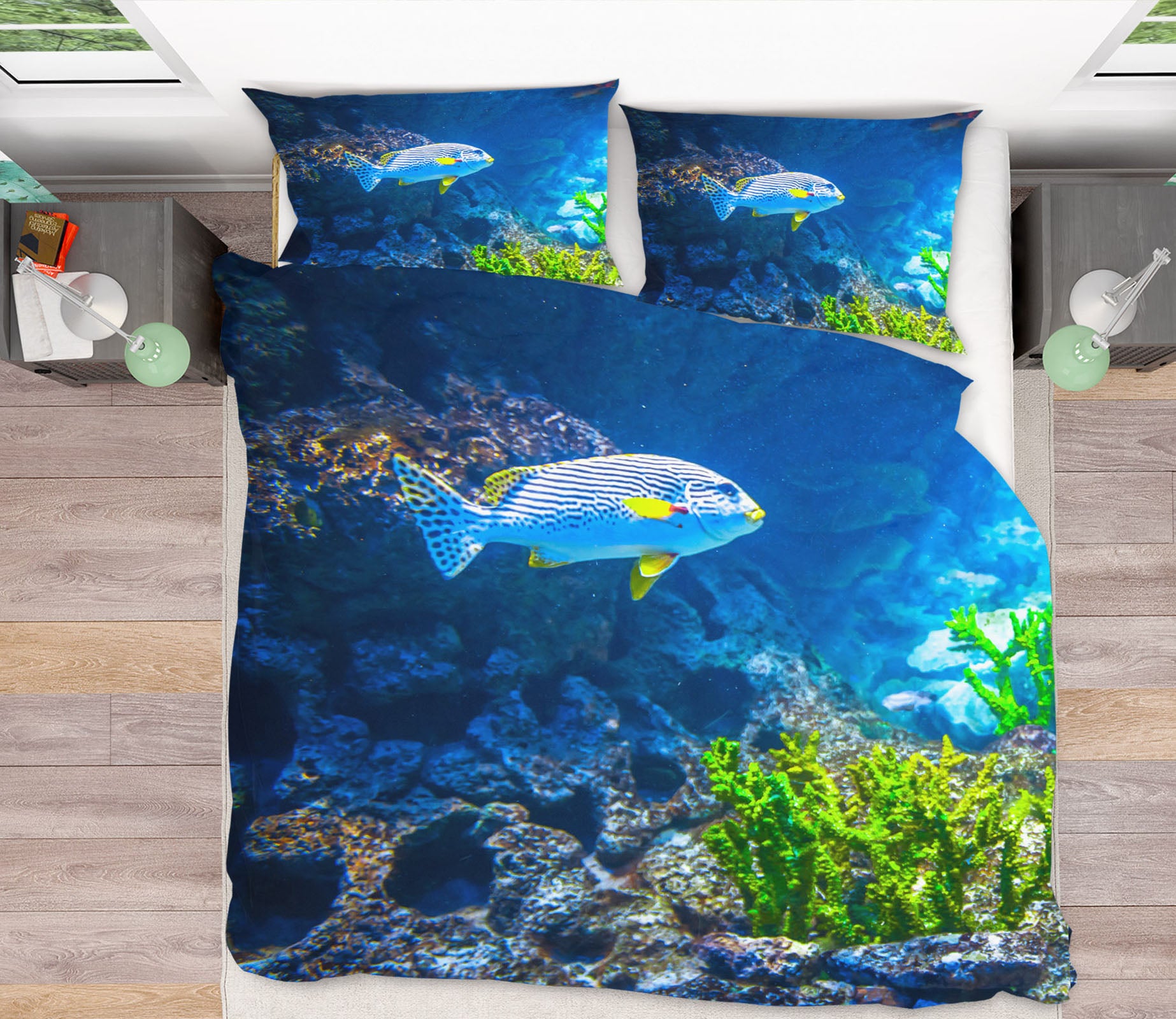 3D Sea Fish 61131 Bed Pillowcases Quilt