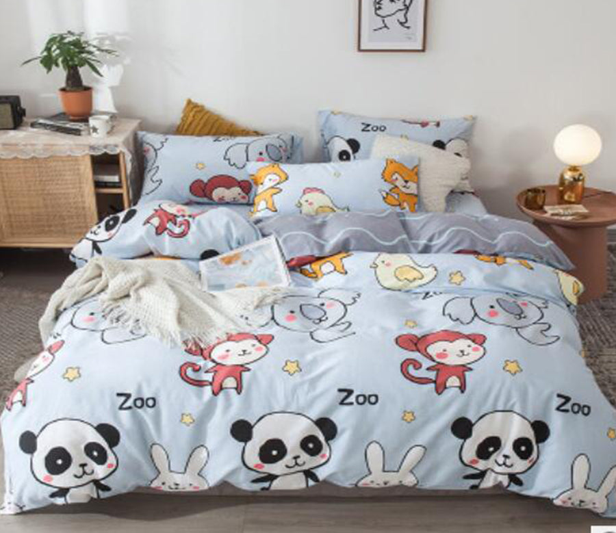 3D Panda Monkey 14223 Bed Pillowcases Quilt
