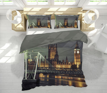 3D Building Bridge 1027 Assaf Frank Bedding Bed Pillowcases Quilt Quiet Covers AJ Creativity Home 