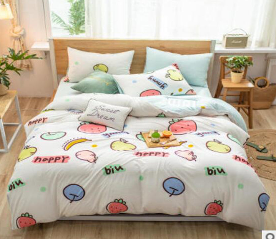 3D Cartoon Fruit 40273 Bed Pillowcases Quilt