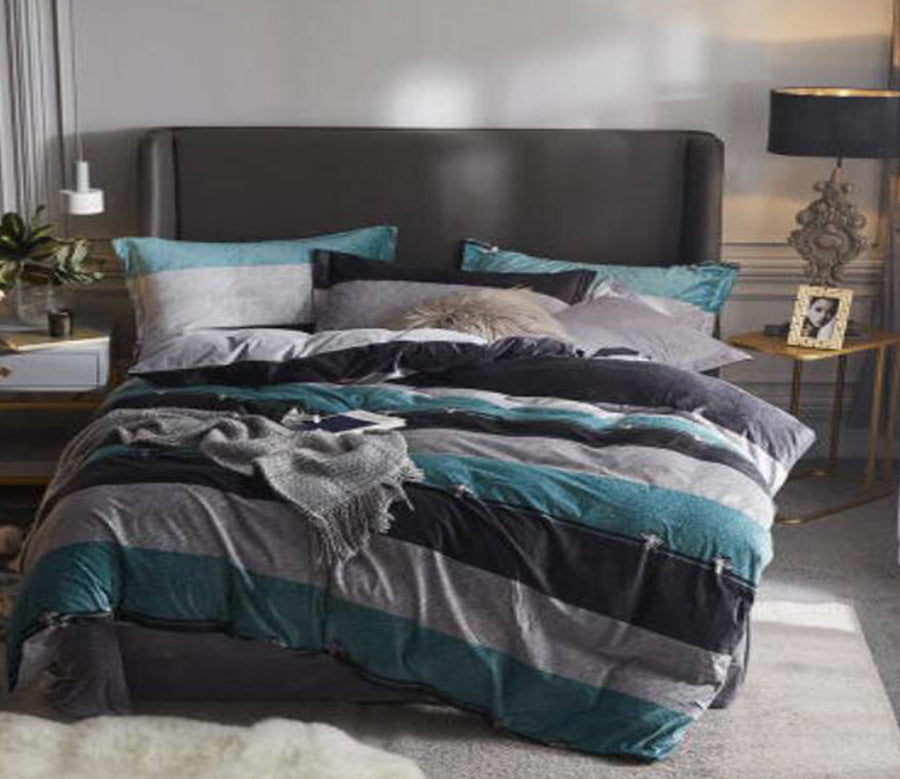 3D Gray And Green Bars 20003 Bed Pillowcases Quilt