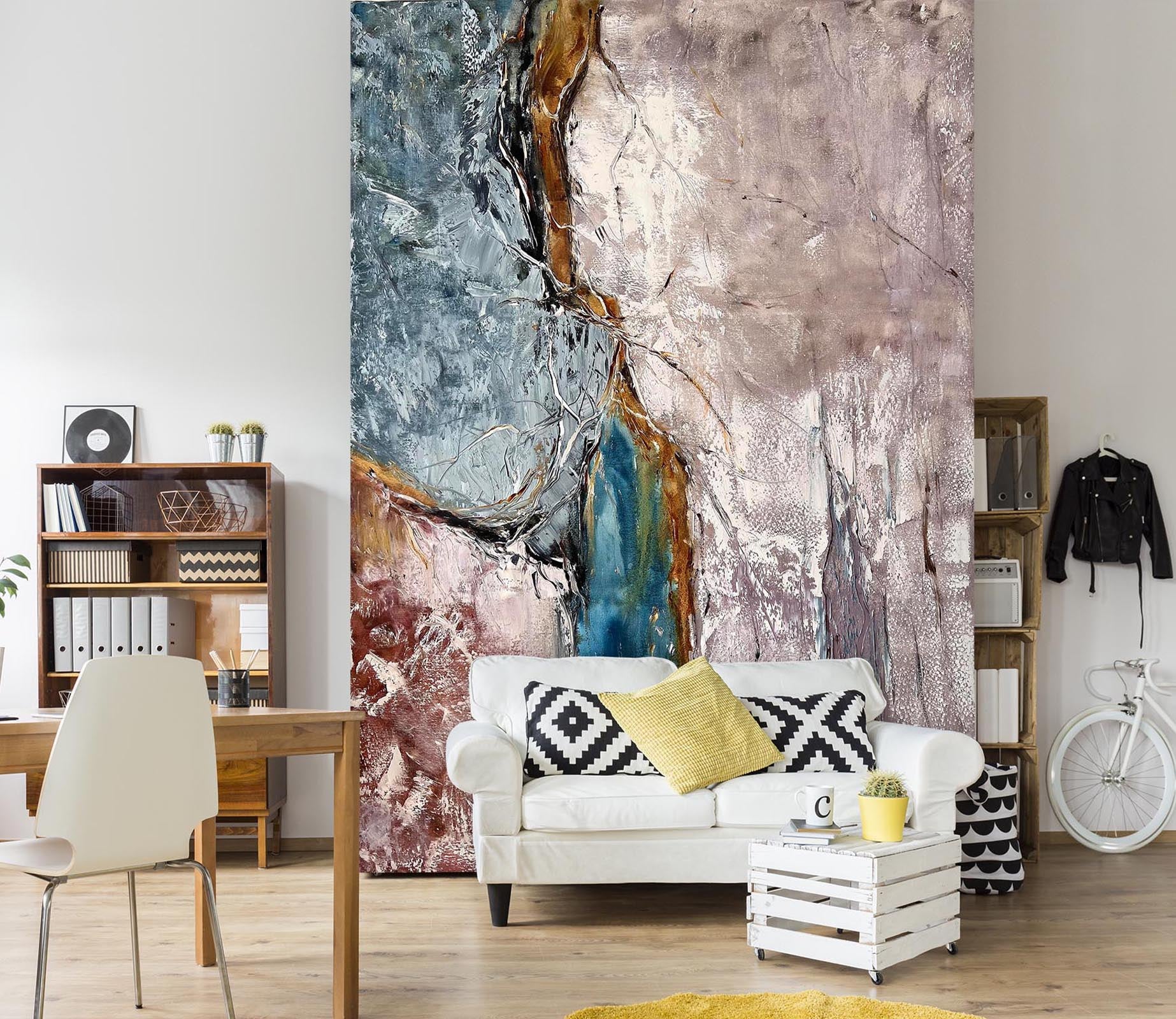 3D Retro Color 3130 Skromova Marina Wall Mural Wall Murals