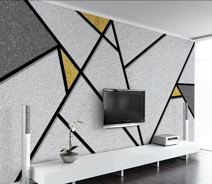 3D Triangle Line WG181 Wall Murals