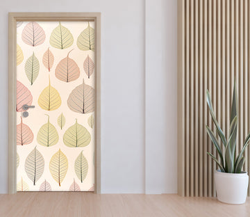 3D Leaf Pattern 10749 Assaf Frank Door Mural