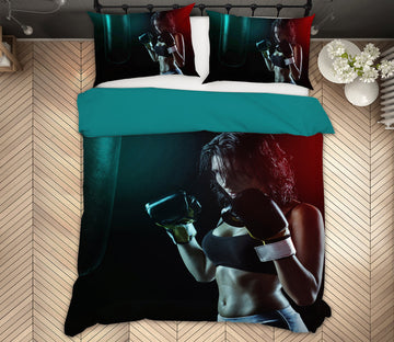 3D Boxing 14095 Bed Pillowcases Quilt