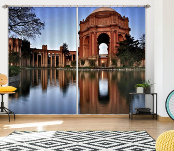 3D Waterside Castle 071 Kathy Barefield Curtain Curtains Drapes Curtains AJ Creativity Home 