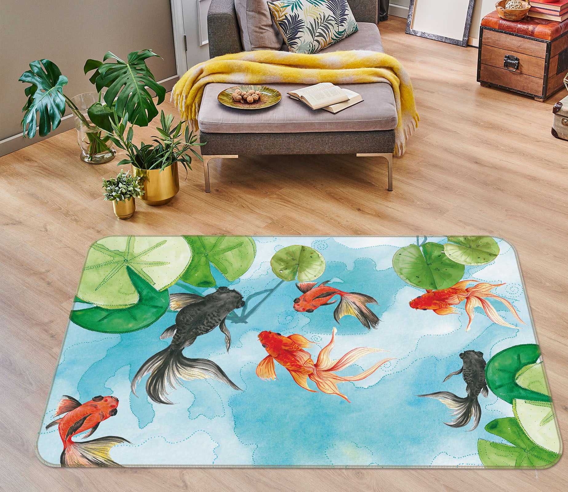 3D Goldfish 34047 Non Slip Rug Mat