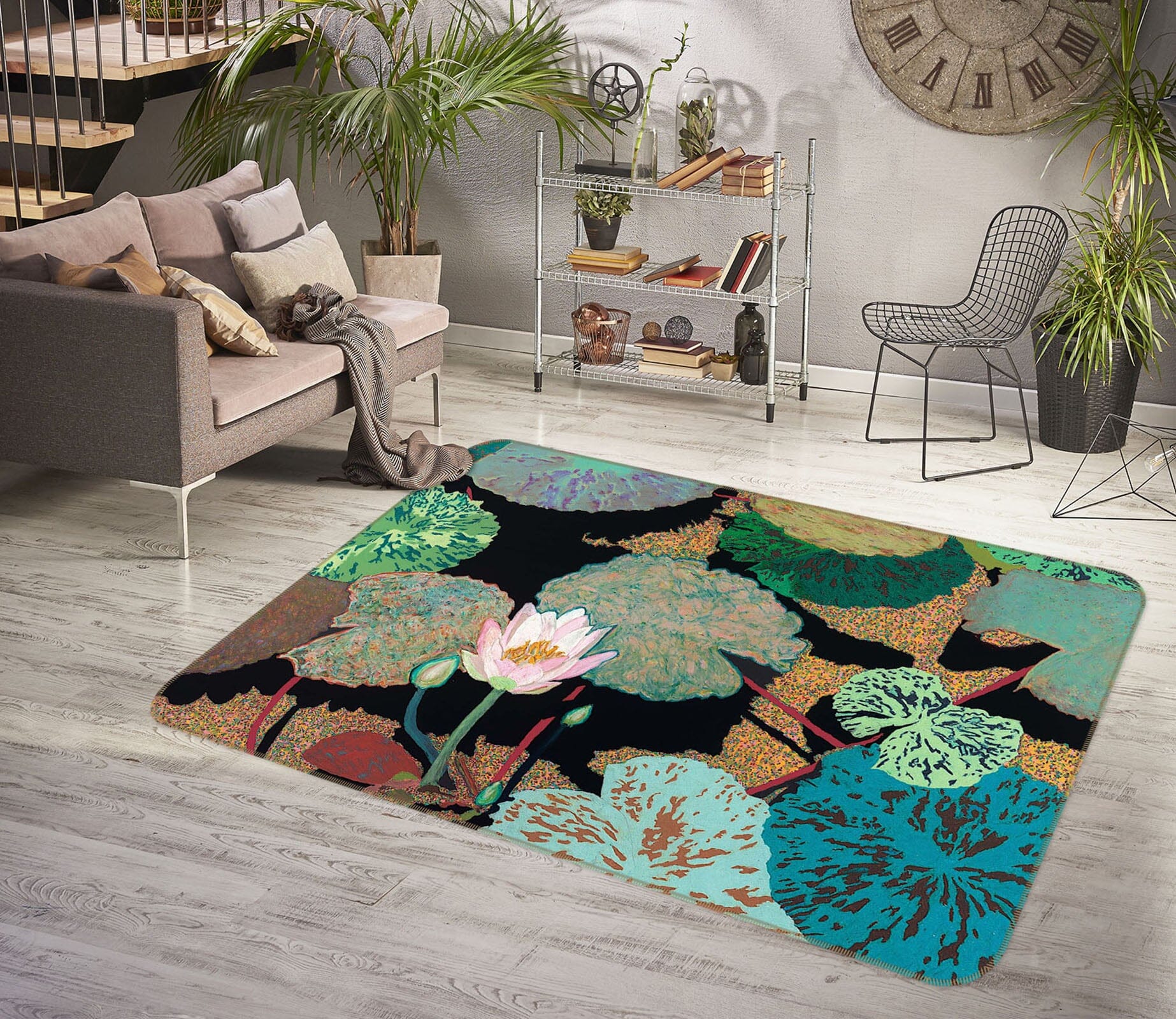 3D Pink Lotus 1120 Allan P. Friedlander Rug Non Slip Rug Mat Mat AJ Creativity Home 