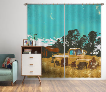 3D Prairie Car 043 Showdeer Curtain Curtains Drapes Curtains AJ Creativity Home 