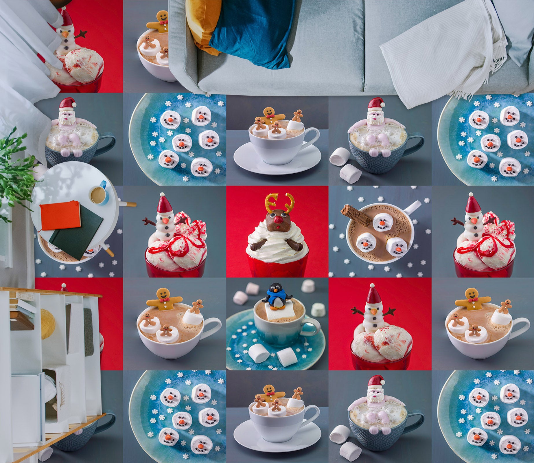 3D Snowman Dessert 98174 Adrian Chesterman Floor Mural