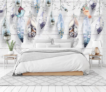 3D Colored Feathers 1605 Wall Murals