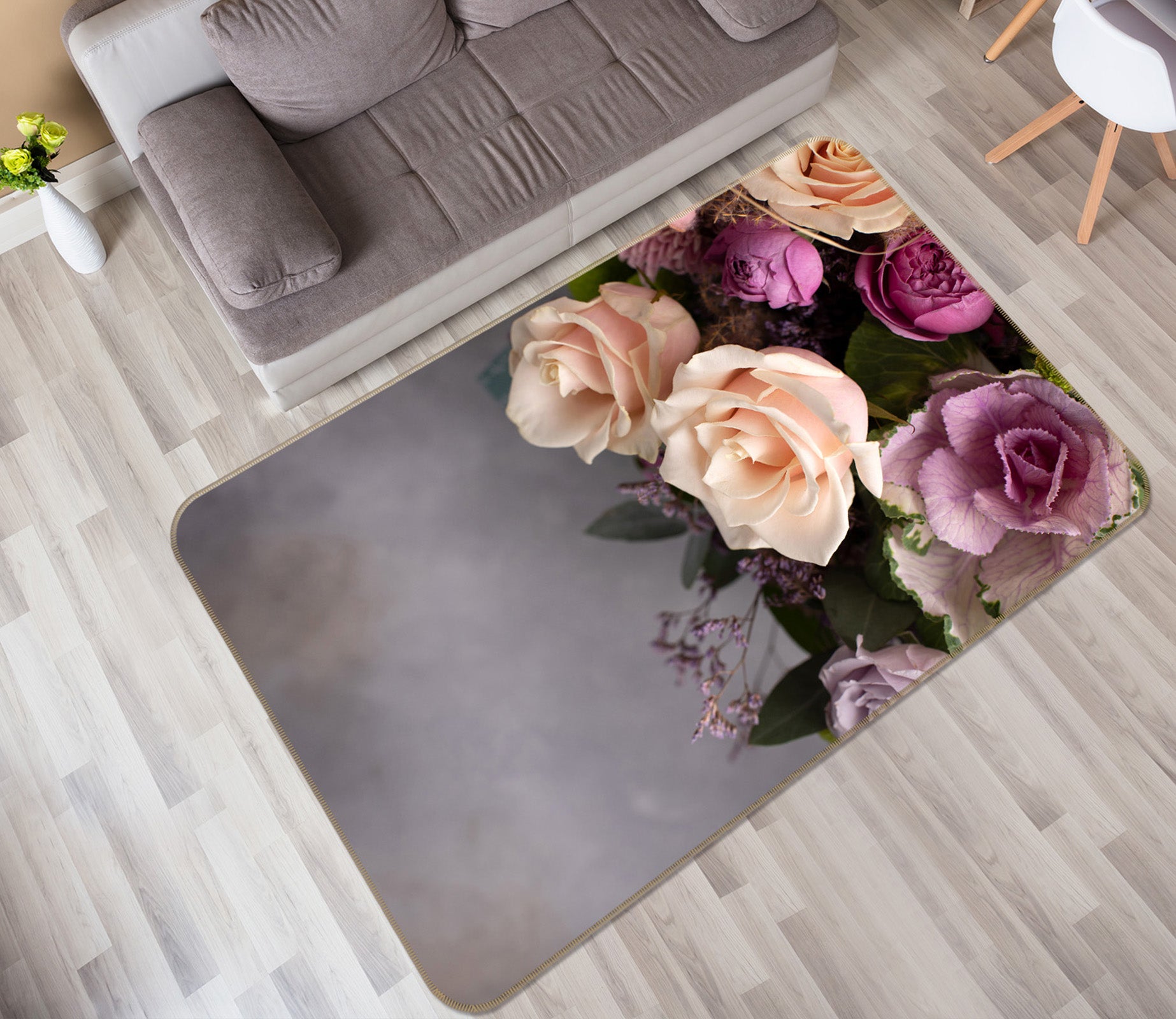 3D Flowers 29151 Non Slip Rug Mat