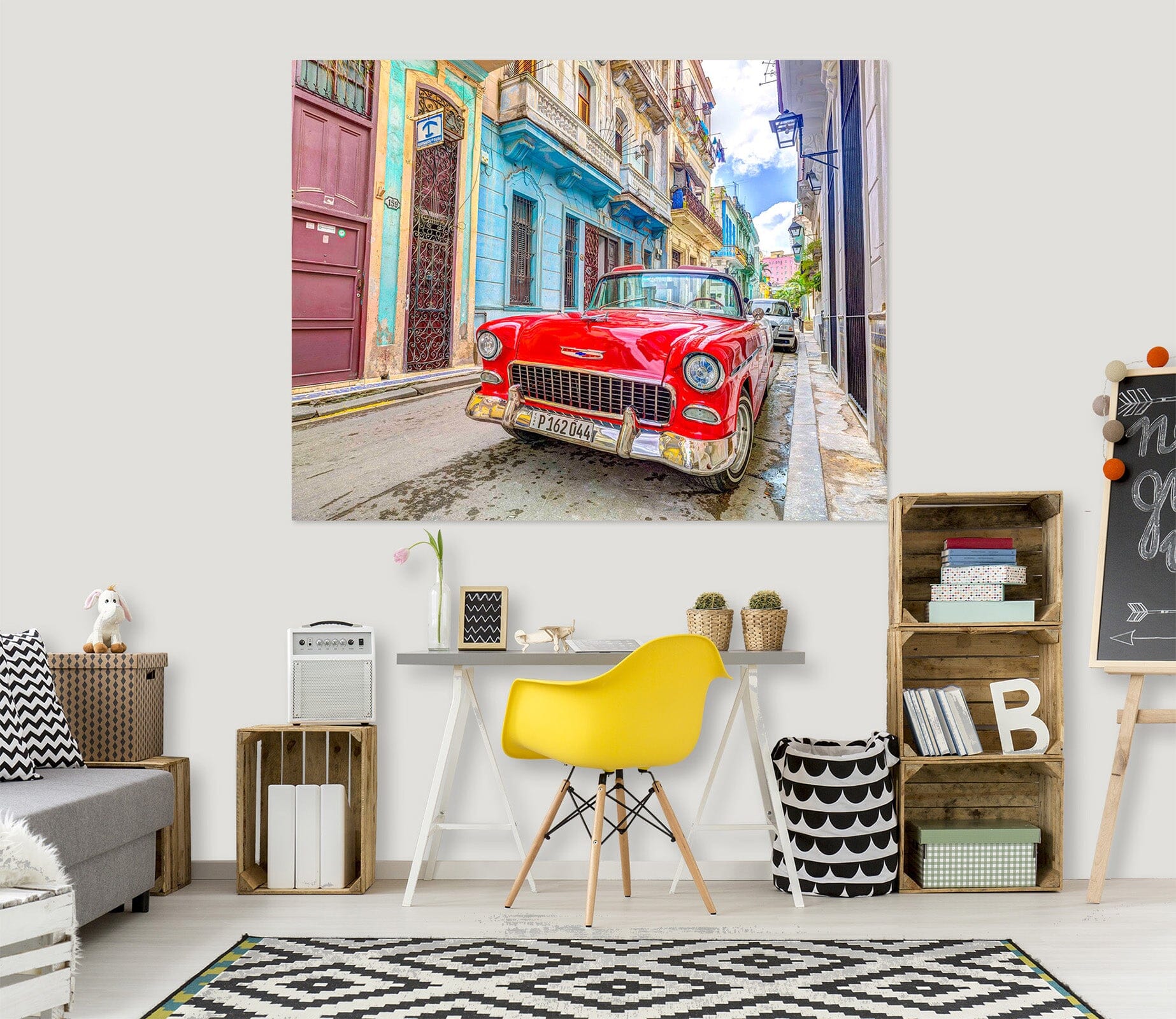 3D Red Truck 029 Assaf Frank Wall Sticker Wallpaper AJ Wallpaper 2 