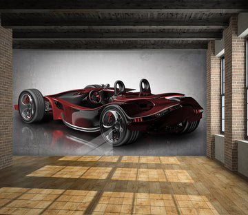 3D Red Sports Car 304 Vehicle Wall Murals