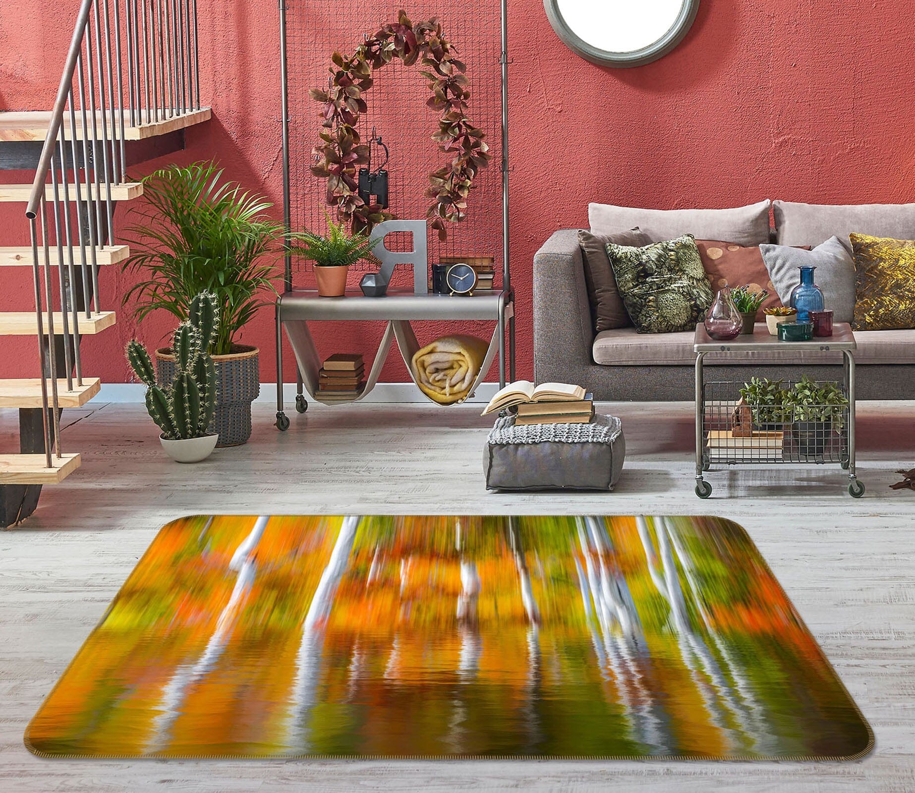 3D Forest River 1138 Marco Carmassi Rug Non Slip Rug Mat Mat AJ Creativity Home 