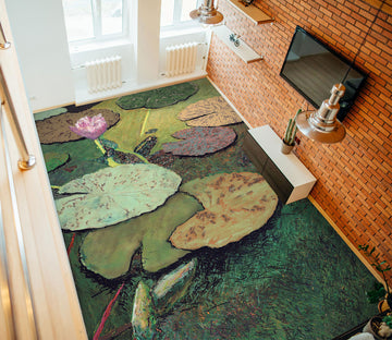 3D Lotus Leaf Pattern 96117 Allan P. Friedlander Floor Mural