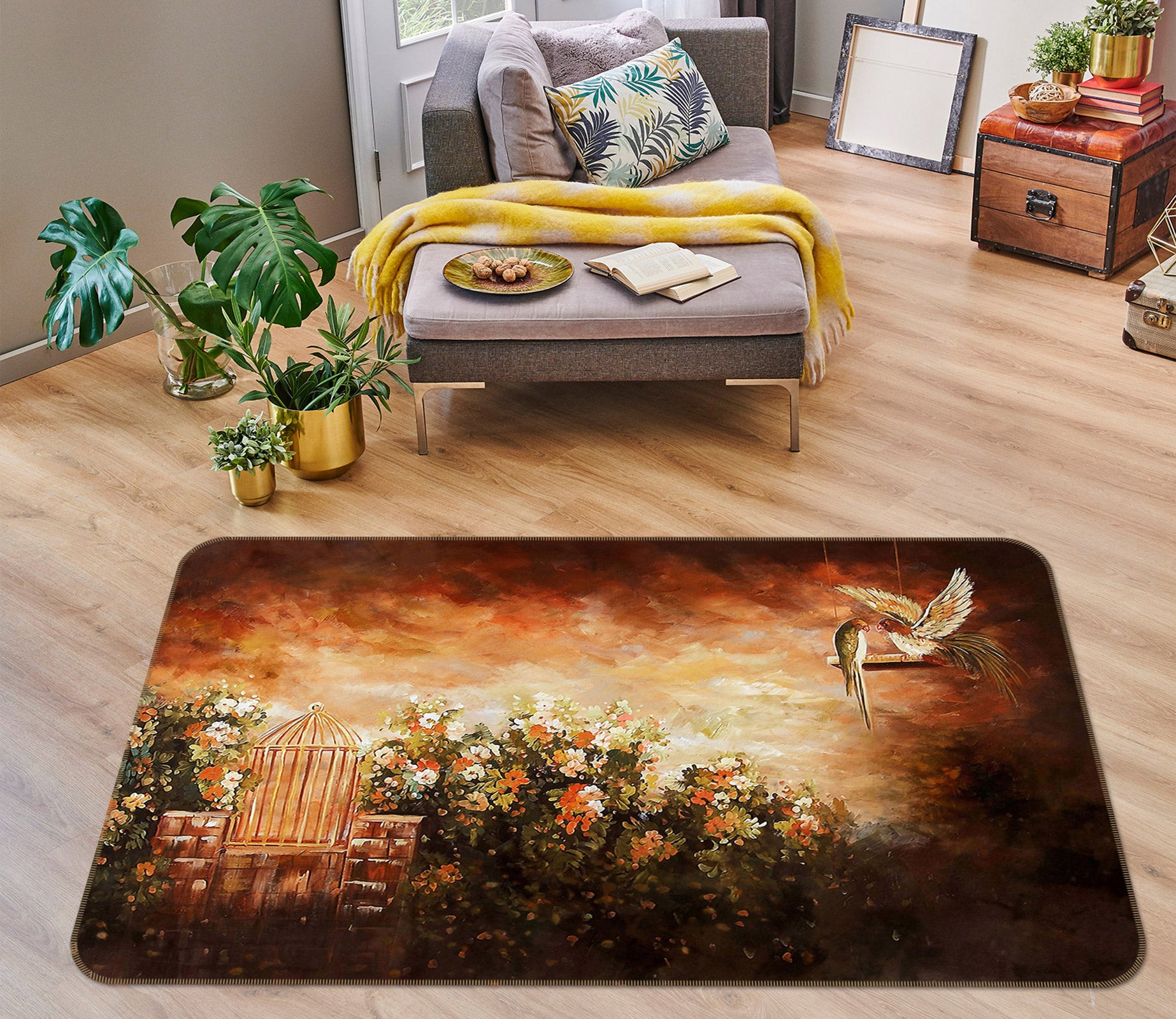 3D Grove Bird 75164 Non Slip Rug Mat