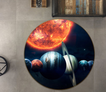 3D Planet 71208 Round Non Slip Rug Mat