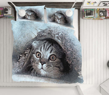 3D Cat 61058 Bed Pillowcases Quilt