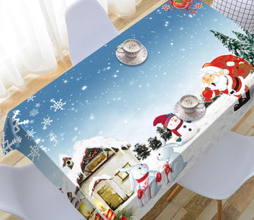 3D House Rabbit Snowman 46 Tablecloths Tablecloths AJ Creativity Home 