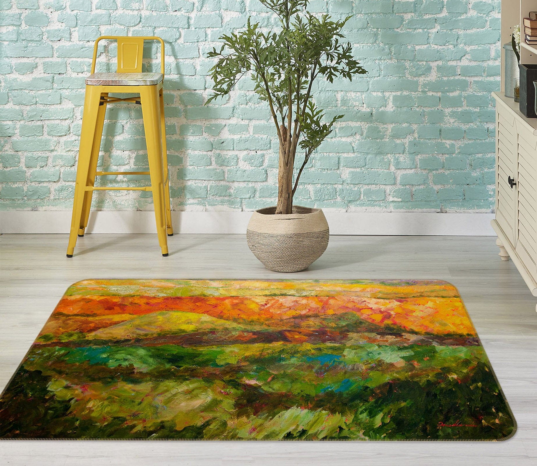 3D Grassland Plant 1018 Allan P. Friedlander Rug Non Slip Rug Mat Mat AJ Creativity Home 