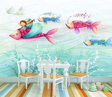 3D Pink Goldfish 2193 Wall Murals Wallpaper AJ Wallpaper 2 