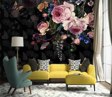 3D Pink Rose WG105 Wall Murals Wallpaper AJ Wallpaper 2 