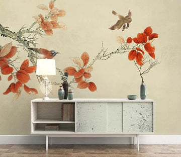 3D Flowers And Leaves 1691 Wall Murals Wallpaper AJ Wallpaper 2 