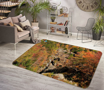 3D Trees In The Mountains 62060 Kathy Barefield Rug Non Slip Rug Mat